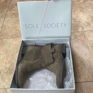 Sole Society Suede Ankle Booties